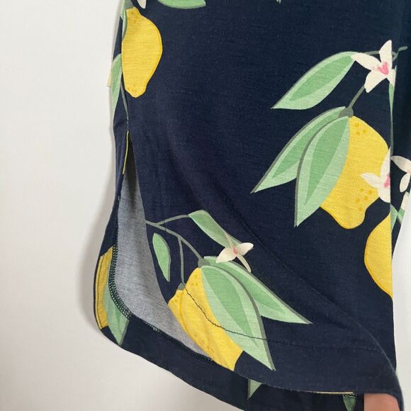 Soma Cool Nights Pajama Pants Medium Wide Leg Citrus Pockets Lemon Curved Hem - Picture 4 of 8